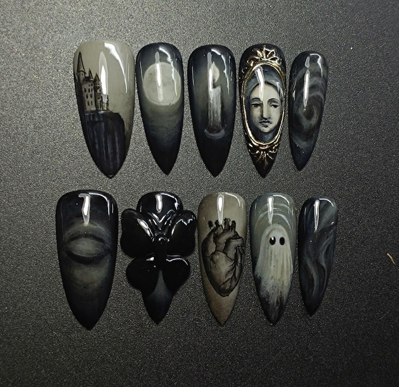 Witchy Gothic Press On Nails