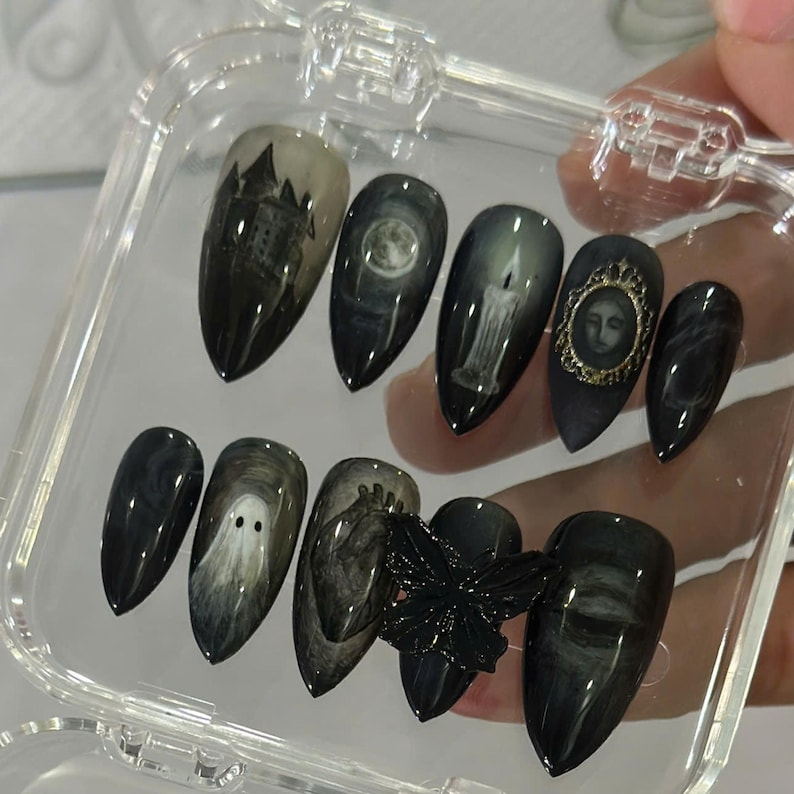 Witchy Gothic Press On Nails
