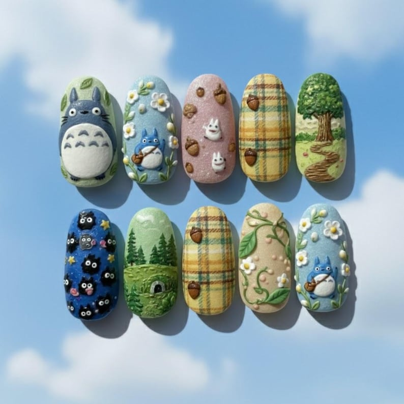 Handmade Anime Spring Nail