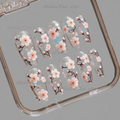 Pink Sakura Blossom Press On Nails