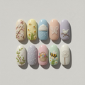 Pastel Spring Blossoms Garden Press On Nails