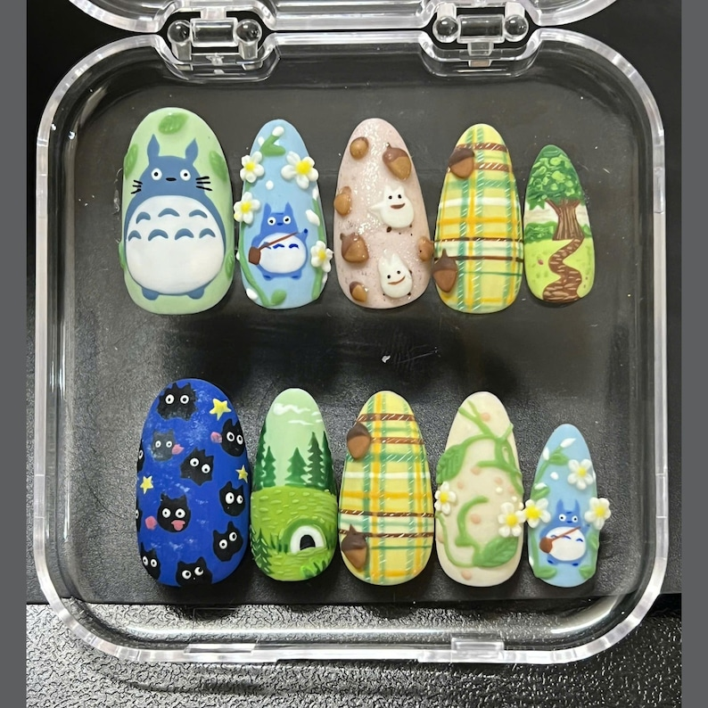 Handmade Anime Spring Nail