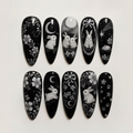 Midnight Moon Bunny Press On Nails