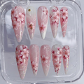 Cherry Blossom Flowers Press On Nails