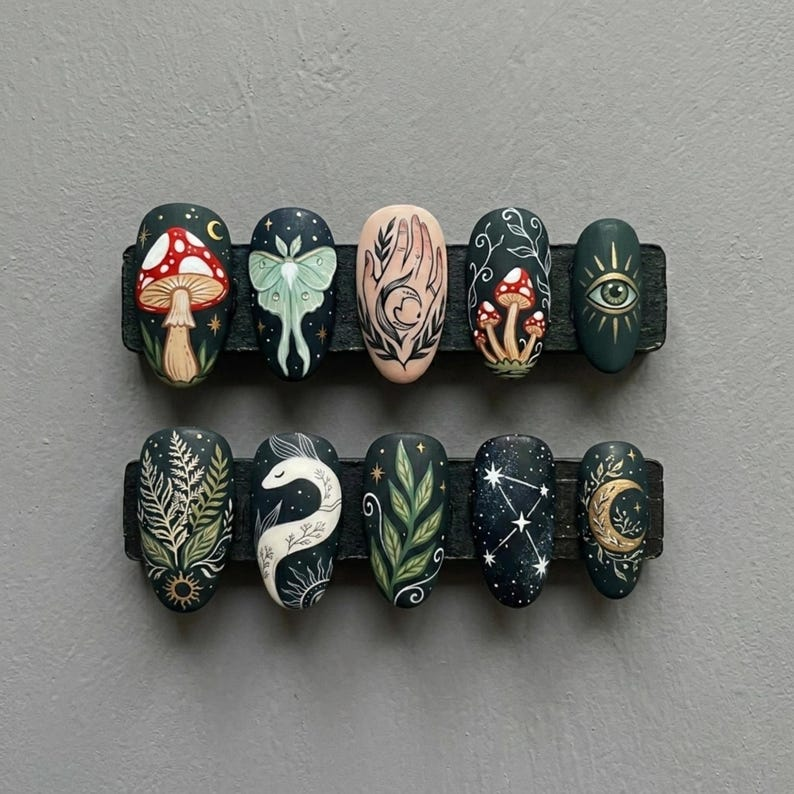 Mystical Forest Witch Press On Nails