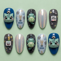 Leafy Pocket Monster World Cup Nails