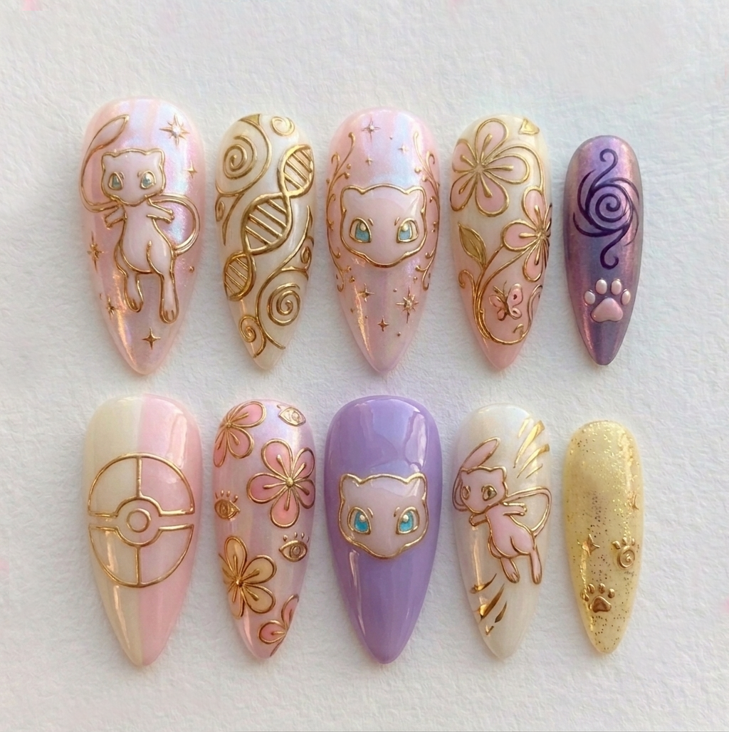 MewMew Floral Magic Press On Nails