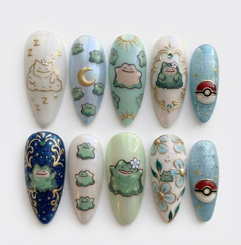 Mystic Moss Monster Press On Nails