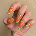 Juicy Citrus Slice Press-On Nails
