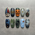 Haunted Forest Halloween Nails