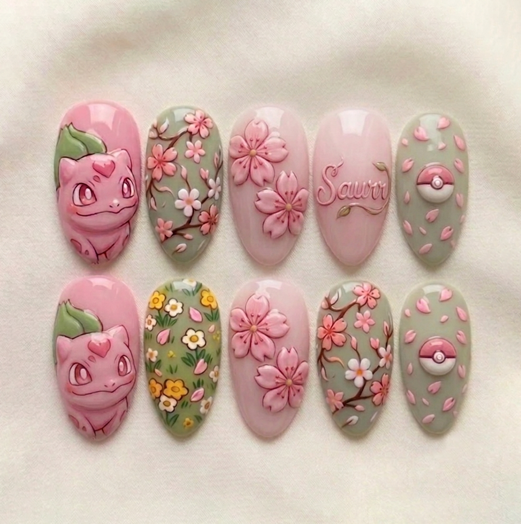 Pinkbulba Sakura Nail Set