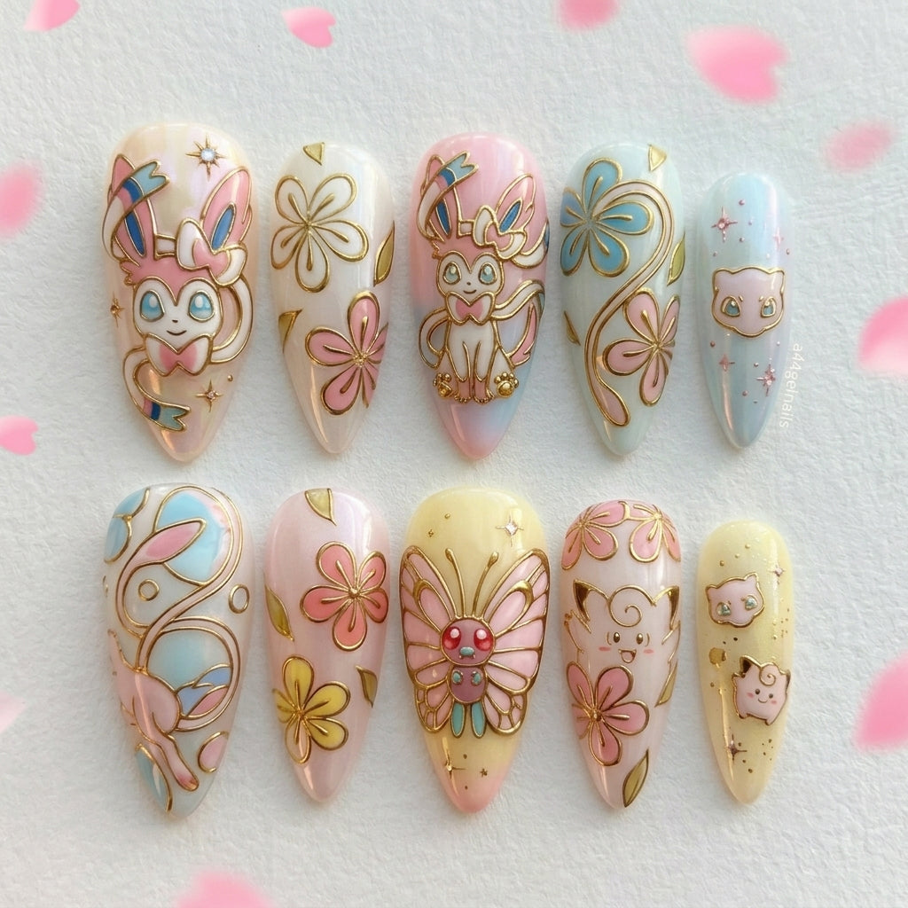 Pastel Fairy Creature Press On Nails