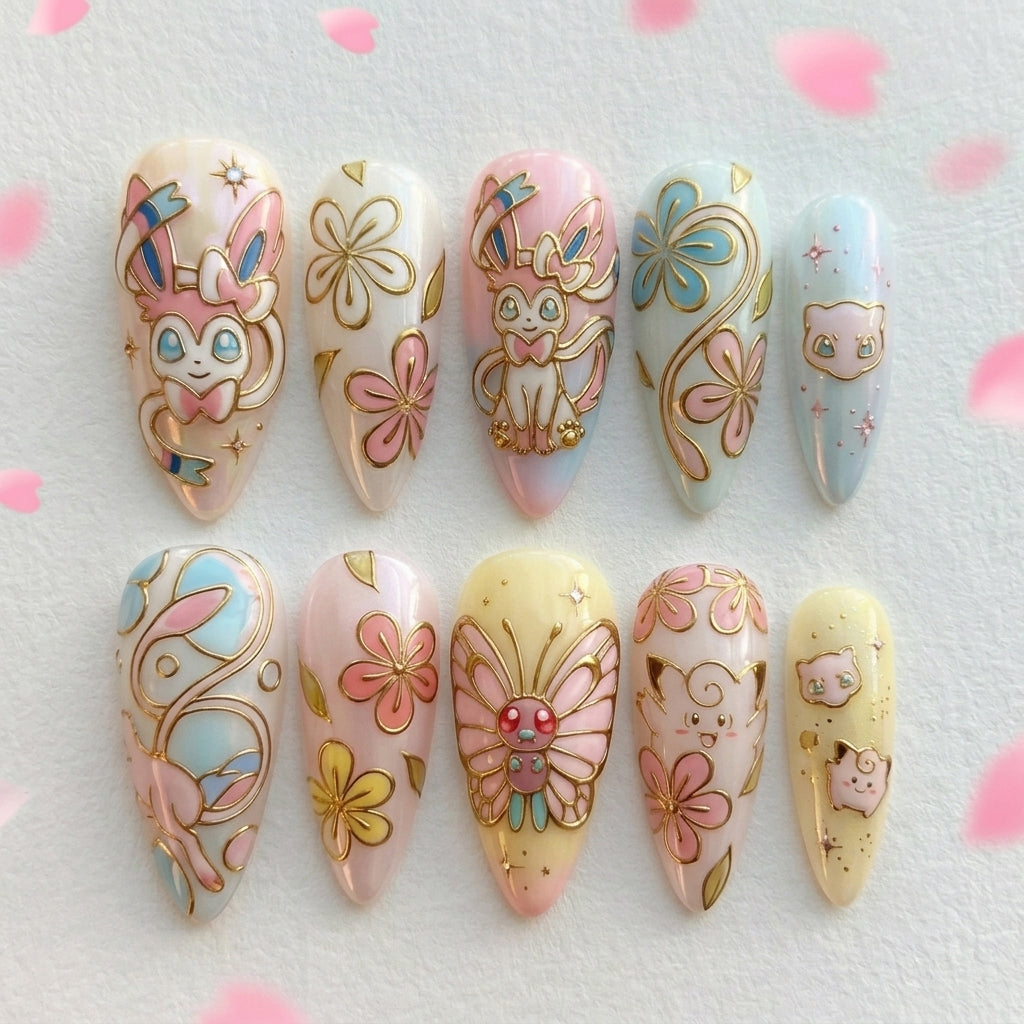 Pastel Fairy Creature Press On Nails