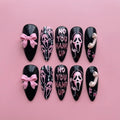 Pink Scream Horror Press On Nails