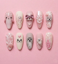 Pink Baby Seal Ocean Pearl 3D Nail Art