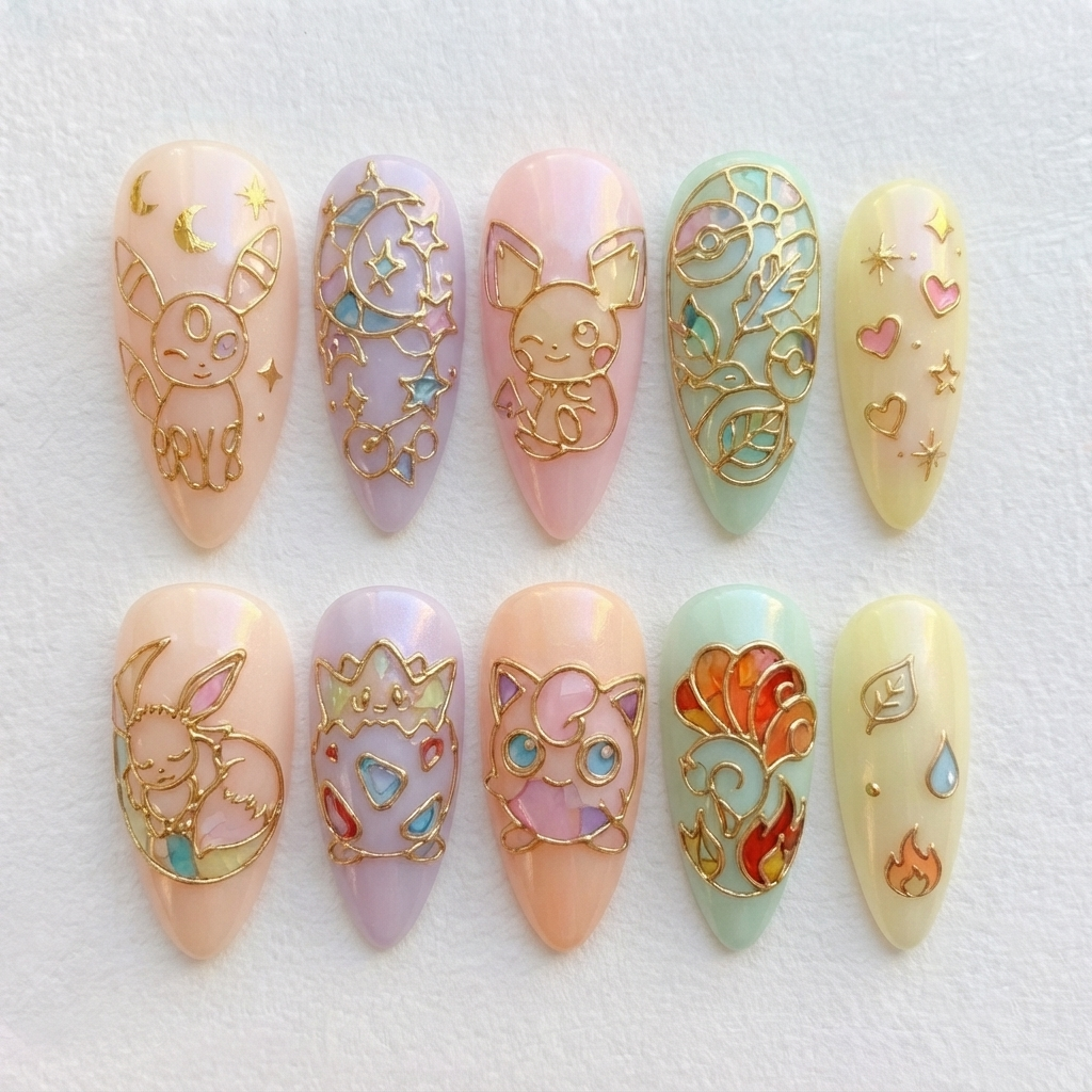 Fantasy Pocket Pals Press On Nails