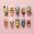 PikaEevee Christmas Magic Nails