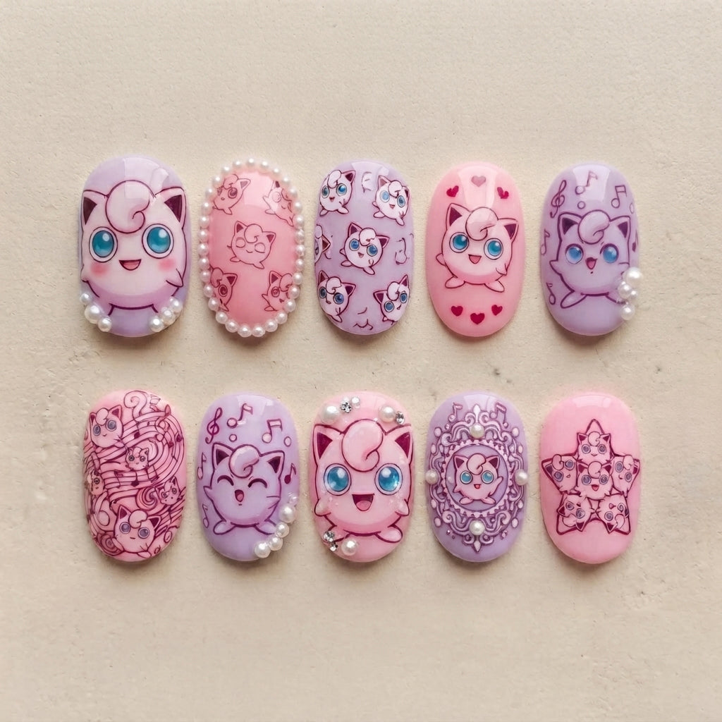 Kawaii Pink Fairy Press On Nails