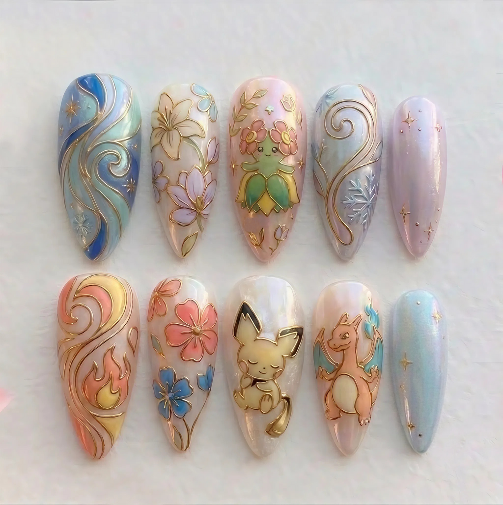 Mystic Garden Pocket Monster Nail Set