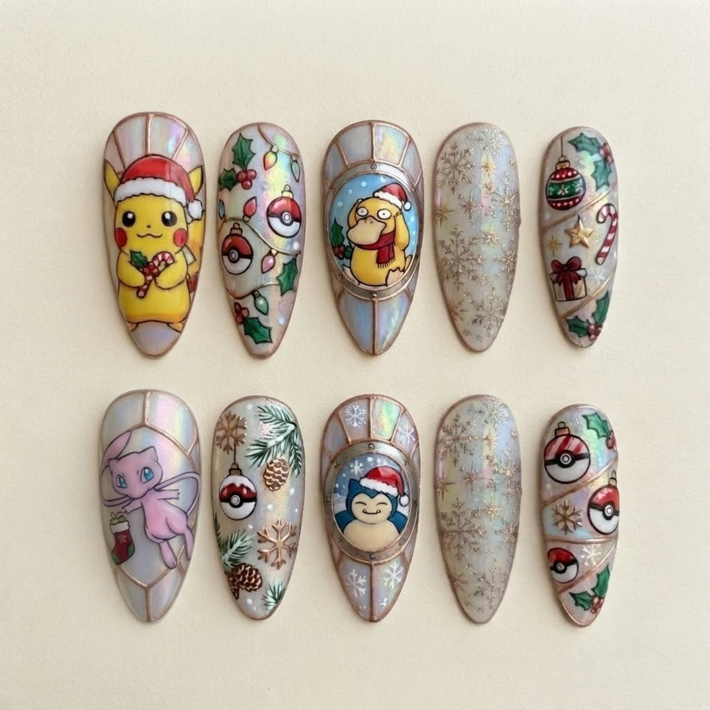 Pokesnow Wonderland Press On Nails