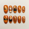 Pumpkin Harvest Halloween Press On Nails