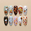 Cozy Fall Pumpkin Puppy Nails