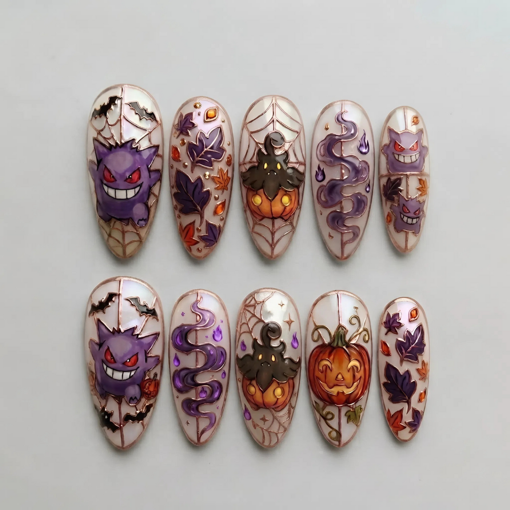 Midnight Mischief Halloween Press On Nails