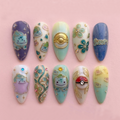 Bulbadito Mint Garden Nail Set
