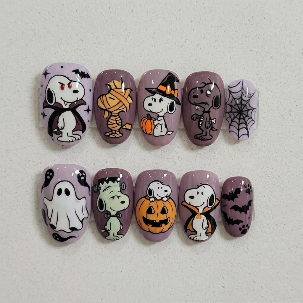 Glow In The Dark Puppy Nails