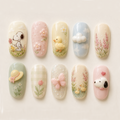 Ducklings Wildflowers Snoop Nail Art