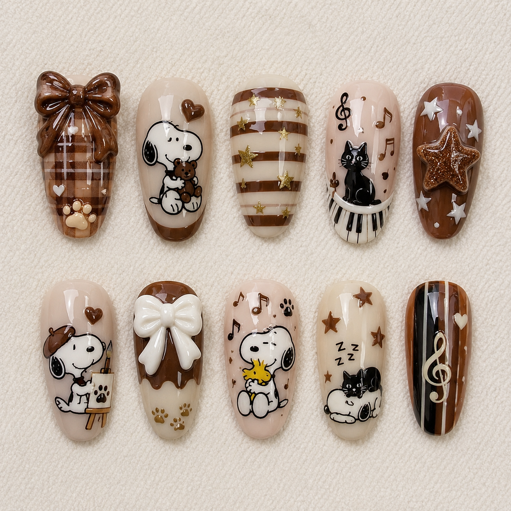 Chocolate Melody Snoop Nails