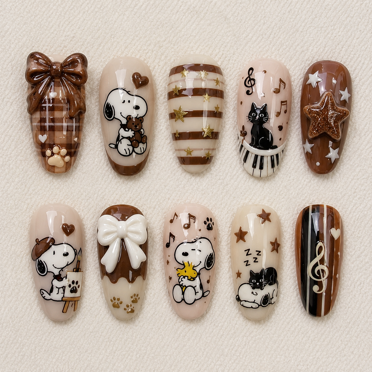 Chocolate Melody Snoop Nails