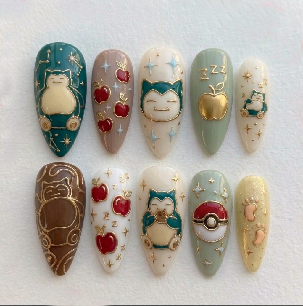 Dreamy Apple Pocket Monster Nail Set