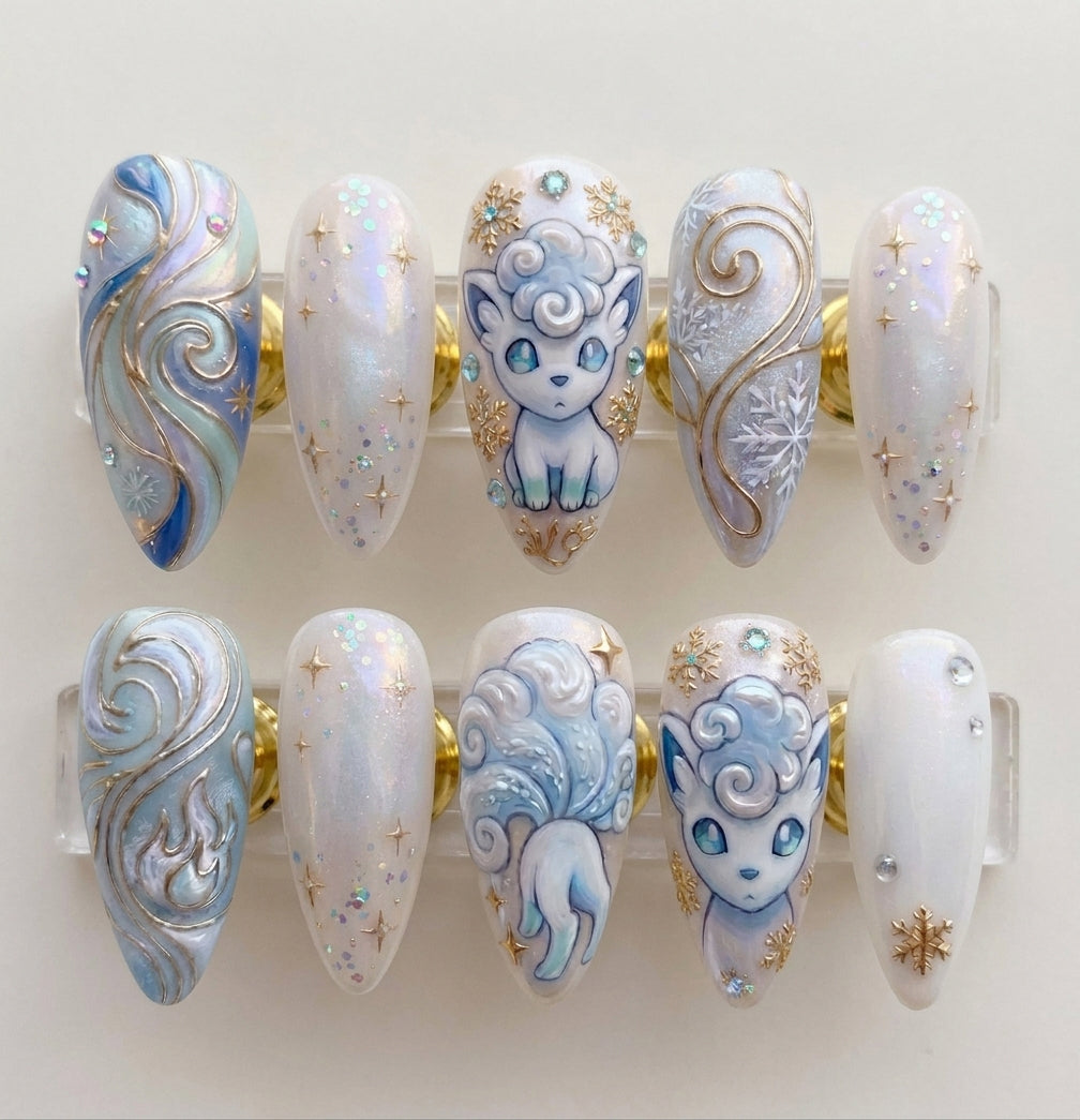 Enchanted Snowy Press On Nails
