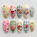 Strawberry Puppy Press On Nails