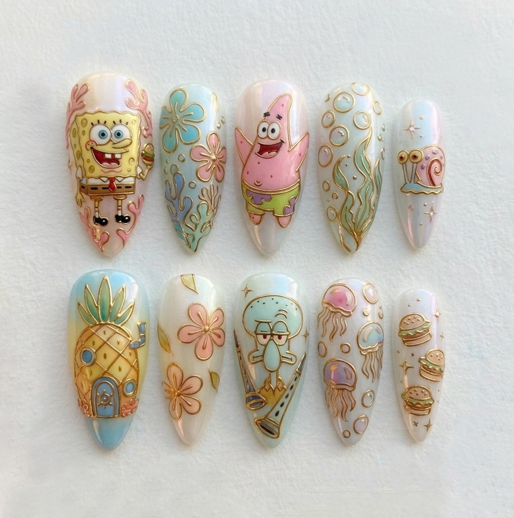 Bikini Bottom Glamour Nail Set