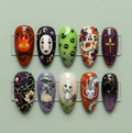 Spooky Spirits Ghibli Inspired Nail