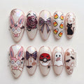 Spooky Bow Fairy Monster Nails