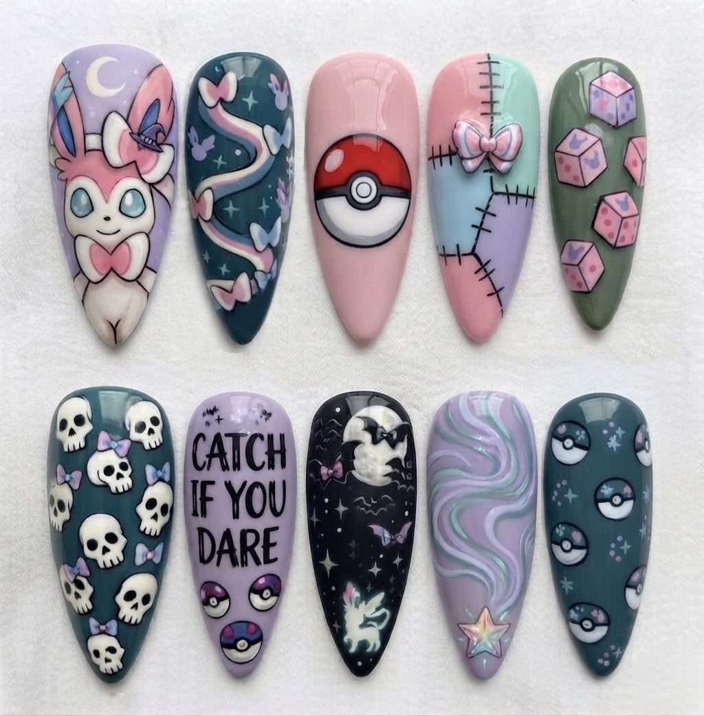 Fantasy Slyvoen Monster Bow Nails