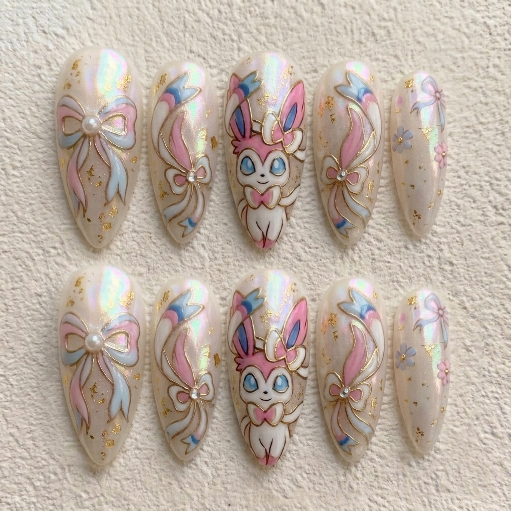 Fairy Bowtie Slyvoen Nail Set