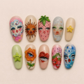 Dreamy Celestial Face Press On Nails