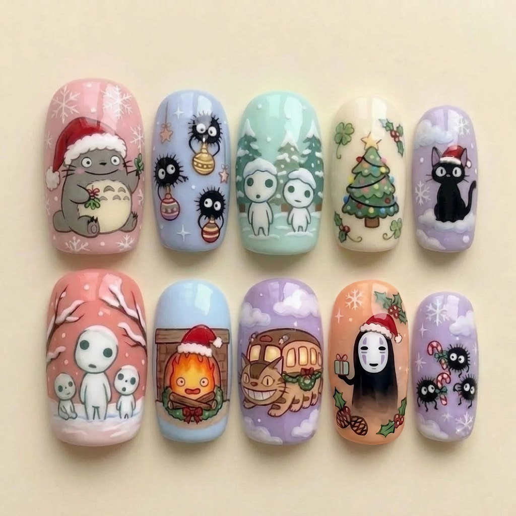 Enchanted Snow Spirits Press On Nails