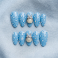 Totoro Blue Art Nail Set