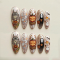 Toroghibli Stained Glass Inspired Nail Art