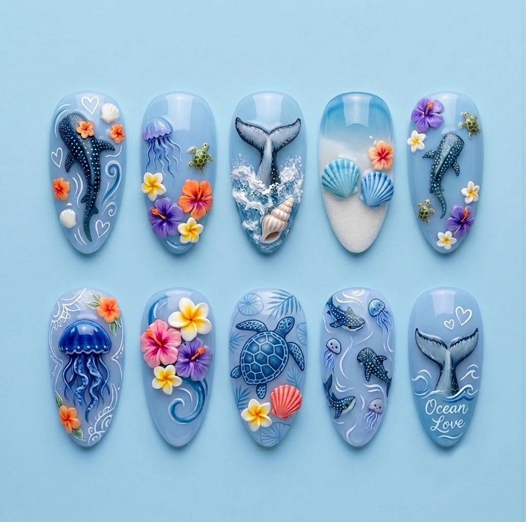 Ocean Love Press On Nails