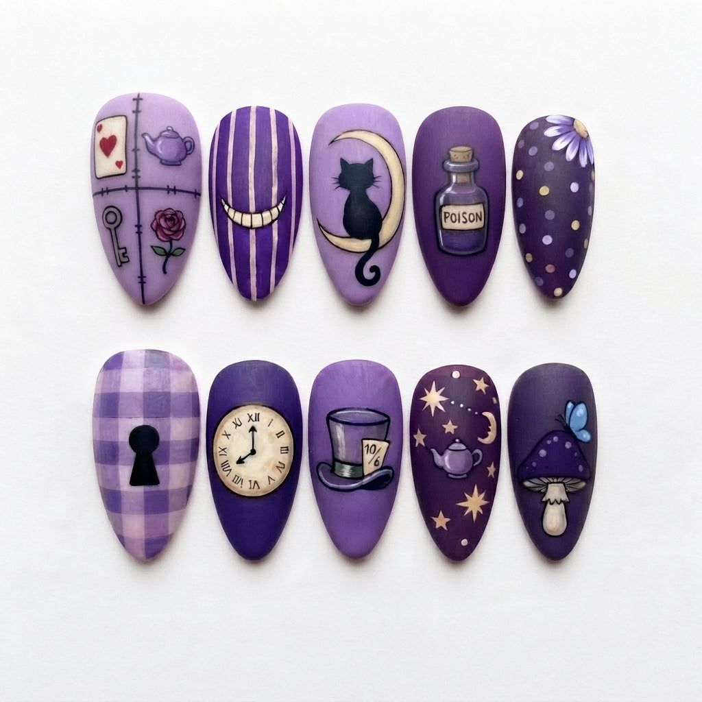 Midnight Wonderland Gothic Nails