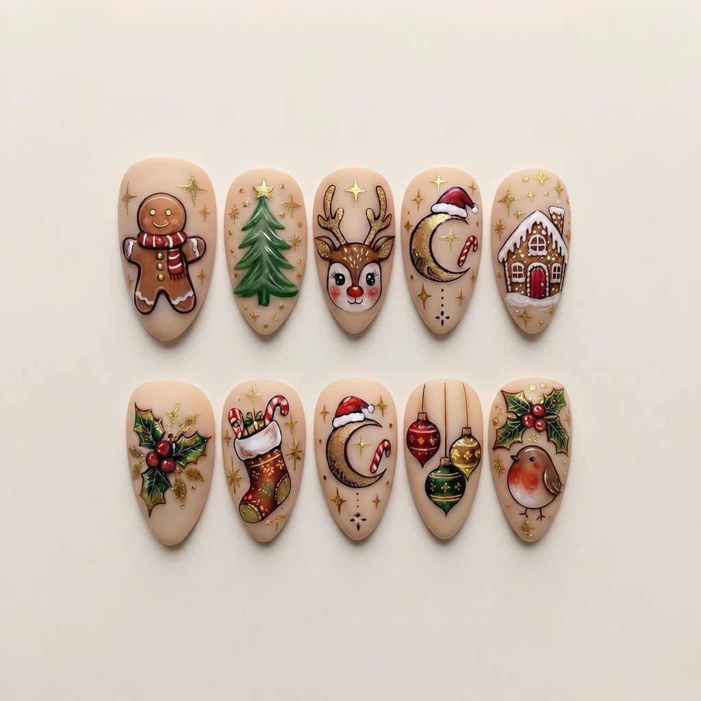 Bling Christmas Wonderland Nails