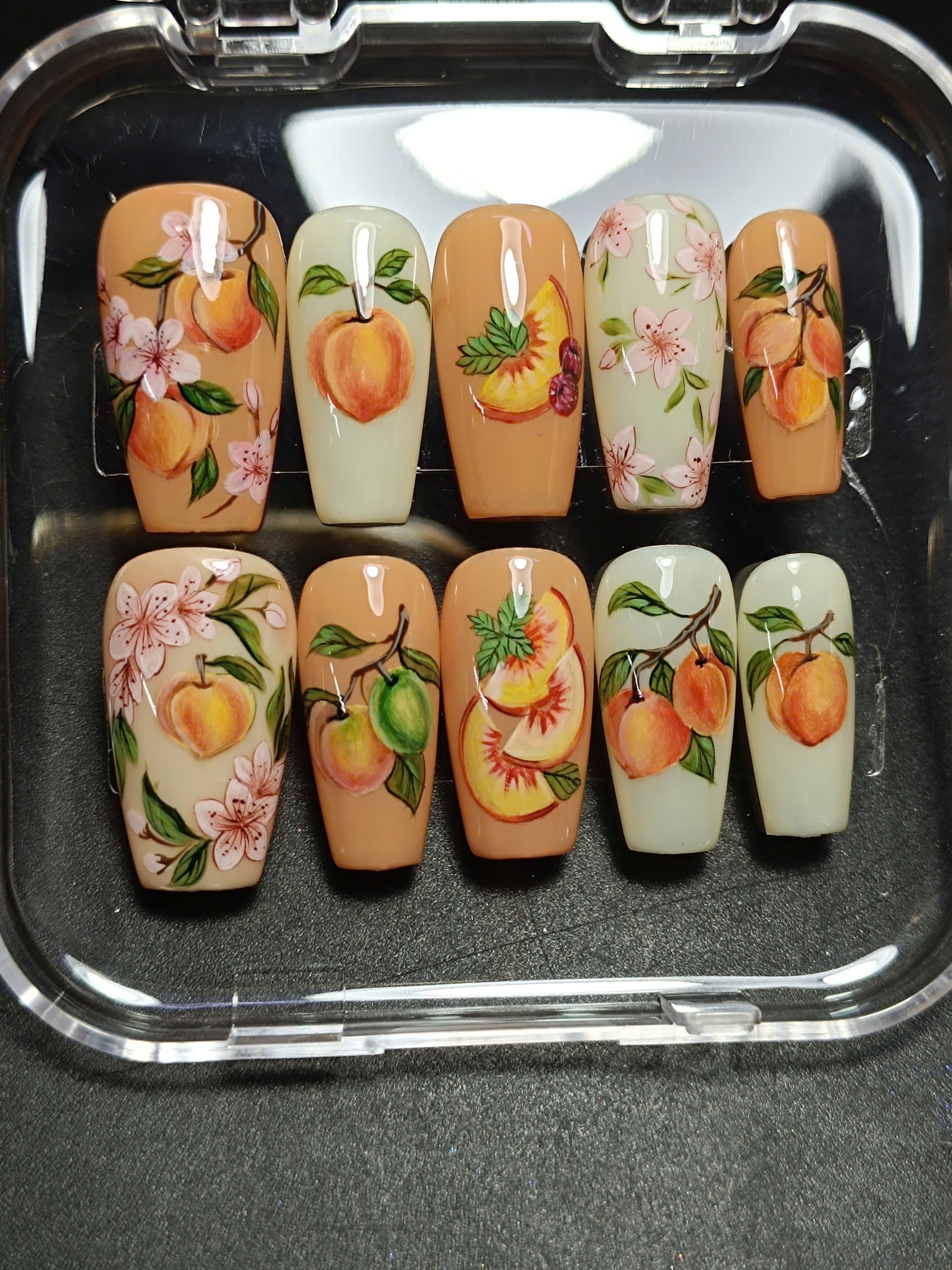 Peach Blossom Press On Nails