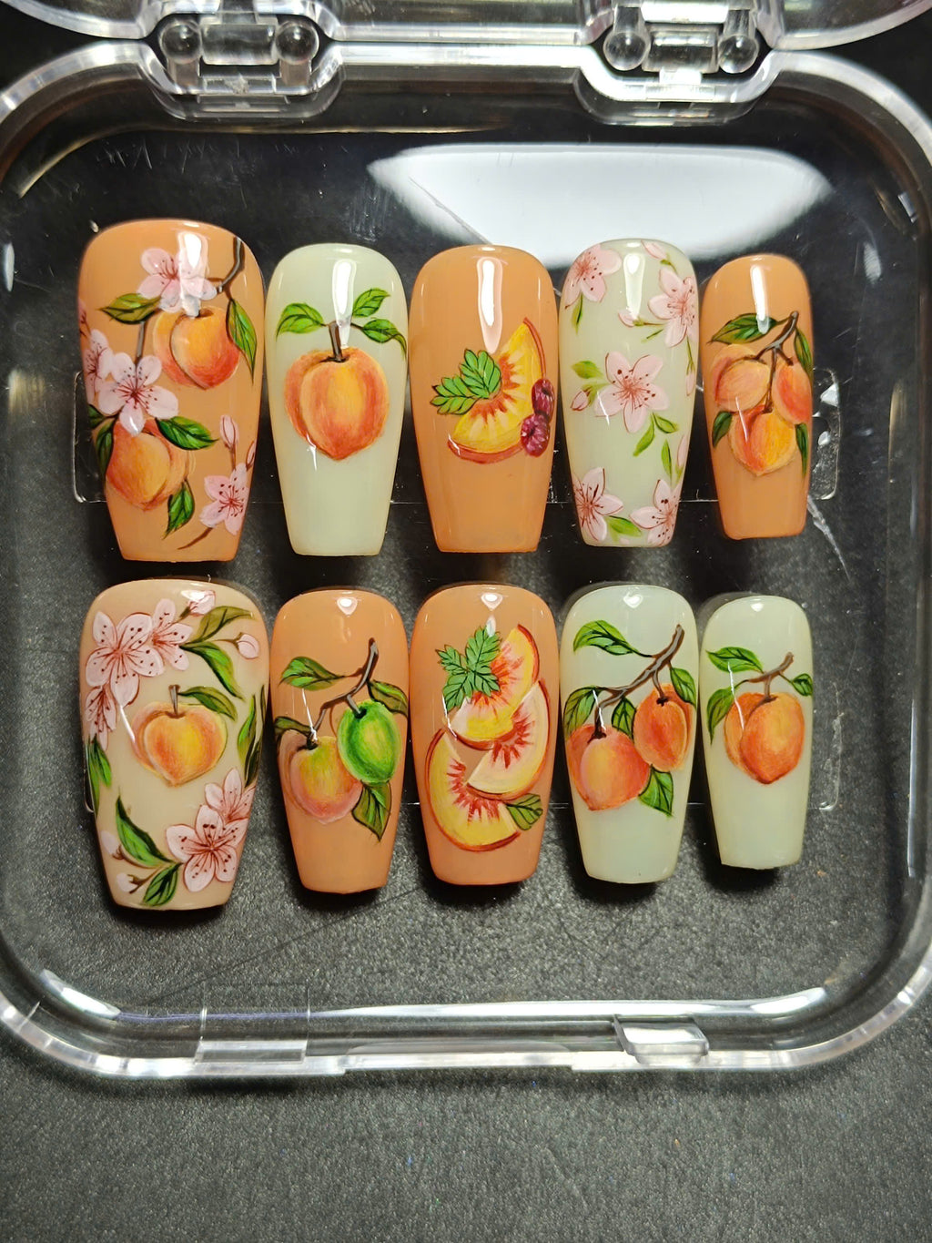Peach Blossom Press On Nails