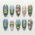 Cute Frog Press On Nails